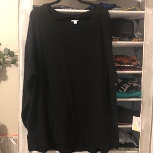 LuLaRoe Solid Black Nora Sweater 2XL EUC